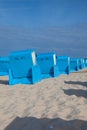 Typical beach chairs on the beach, Baltic coast, Germany