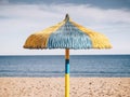 Typical beach umbrella in Torremolinos, Spain