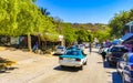 Typical beautiful colorful tourist street sidewalk city Puerto Escondido Mexico