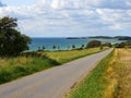 Typical beautiful Danish coastline landscape in the summer