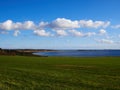 Typical beautiful Danish coastline landscape in the summer