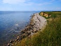 Typical beautiful Danish coastline landscape in the summer