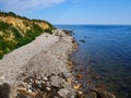 Typical beautiful Danish coastline landscape in the summer Royalty Free Stock Photo