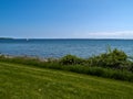 Typical beautiful Danish coastline landscape in the summer