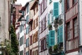 Typical beautiful street with colorful timbers and blinds for tourism