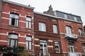 Typical Belgian colorful architecture and Flemish stile of houses