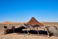 Typical Berber tent in the desert