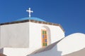 Typical blue cupola of a church in Santorini Royalty Free Stock Photo