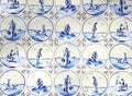 Typical blue delft tiles Royalty Free Stock Photo