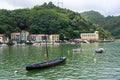 Typical boat from the northern Spanish coast in a fishing village in the Basque country. Royalty Free Stock Photo