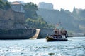 Typical boat sailing on river Douro