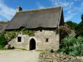 Typical Breton house in the village of Poul-Fetan, France Royalty Free Stock Photo