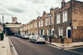 Typical brick British houses Royalty Free Stock Photo