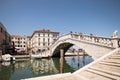 Typical bridge across a canal in Chioggia, Venice, Italy.