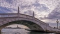 A typical Venetian bridge, Ponte San Biasio delle Catene, in the historic center of Venice, Italy