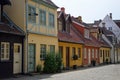 Brightly coloured danish town houses, Odense, Denmark