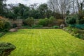 Typical British garden / yard in the summer Royalty Free Stock Photo