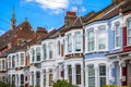 Typical British terraced houses around Kensal Rise in London Royalty Free Stock Photo