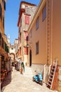 Typical buildings in old city, Kerkyra, Corfu island, Greece