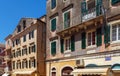 Typical buildings in old city, Kerkyra, Corfu island, Greece