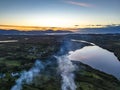 Typical burning of waste in rural Ireland - County Donegal Royalty Free Stock Photo