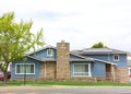 Typical California Ranch Style house with solar panels Royalty Free Stock Photo