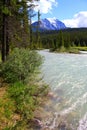 Typical Canada: Beautiful and wild river in the Canadian wilderness / Rocky Mountains