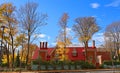 Typical canadian house in fall landscape Montreal Quebec province Canada Royalty Free Stock Photo