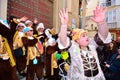 Typical carnival chorus (chirigota) in Cadiz. Royalty Free Stock Photo