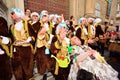 Typical carnival chorus (chirigota) in Cadiz. Royalty Free Stock Photo