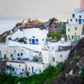 Typical cave architecture on Santorini island, Greece Royalty Free Stock Photo