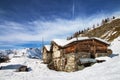 Typical chalet in italian alps Royalty Free Stock Photo