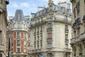 Typical Charming Parisian Facades, Paris, May 2014 Royalty Free Stock Photo