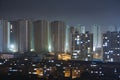 A typical Chinese city, Night vie Royalty Free Stock Photo