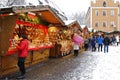 Typical Christmas market of the Italian Alps