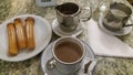 Churros and hot chocolate at CafÃÂ© Tortoni, Buenos Aires, Argentina