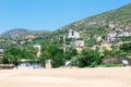 Typical city landscape from the beach of Cleopatra Beach Alanya, Turkey