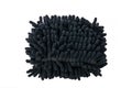 Typical classic black floor mop or floorcloth for modern plastic folding mops on white isolated background