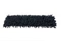 Typical classic black floor mop or floorcloth for modern plastic folding mops on white isolated background