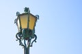 Typical classic portuguese streetlight - image with copy space Royalty Free Stock Photo