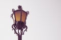 Typical classic portuguese streetlight - image with copy space Royalty Free Stock Photo