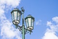 Typical classic portuguese streetlight - image with copy space Royalty Free Stock Photo