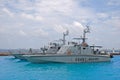 Typical Coast Guard Vessel Cutter Ship at Male, Maldives Royalty Free Stock Photo