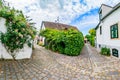 Typical cobbled street of charming little town Szentendre. Royalty Free Stock Photo