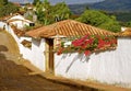 Colonial street in Barichara, Colombia Royalty Free Stock Photo