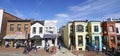 Typical colorful buildings in Georgetown Washington - WASHINGTON DC - COLUMBIA - APRIL 7, 2017