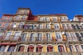 The typical colorful buildings of the Ribeira District