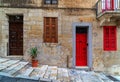 Typical colorful doors of Valletta