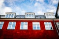 Typical colorful houses and building exteriors in Copenhagen old town Royalty Free Stock Photo