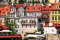 Typical colorful houses in Prague.